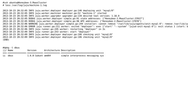 Juju deploy of Charm (Mysql) in MAAS provider failing after successful bootstrap. Juju status... смотреть онлайн