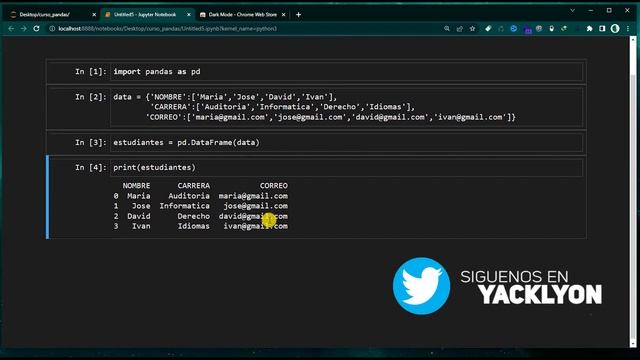 CURSO de PYTHON con PANDAS Para Ciencia de Datos - DataFrame