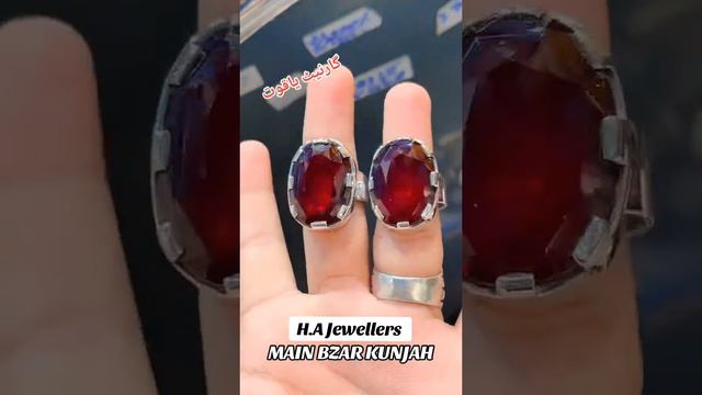 Beautiful Garnet (Yaqoot) Stone With Pure Silver (Khalis chandi) Rings #viral #trending #ring #gems