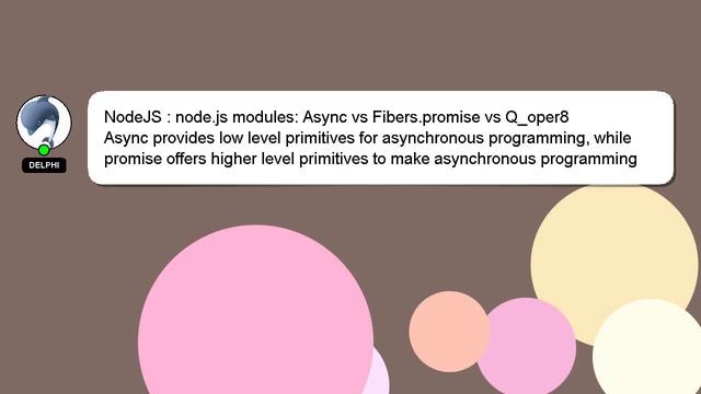 NodeJS : node.js modules: Async vs Fibers.promise vs Q_oper8