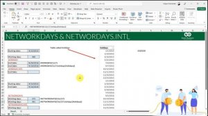 NETWORKDAYS and NETWORKDAYS.INTL functions in Excel