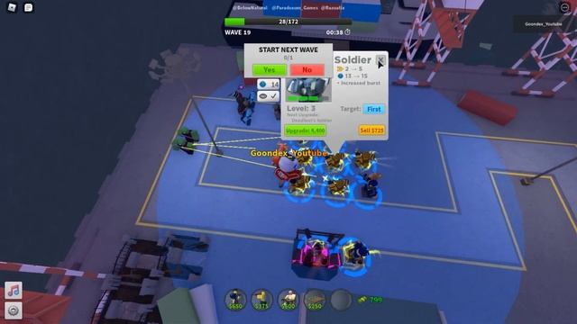 Golden soldiers Fallen Mode Roblox Tower Defense Simulator смотреть онлайн