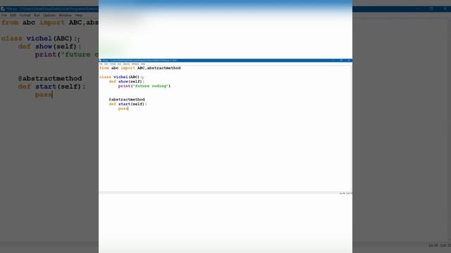 what is abstract class in python || abstract method in python