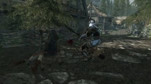 Skyrim Battles - Camilla Valerius, Faendal, Lucan Valerius & 2 Whiterun Guards vs Sven 2/2