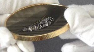 🦓 ZEBRA 🦓 Camouflage of Nature Gilded 5 Oz Silver Coin 20$ Palau 2023