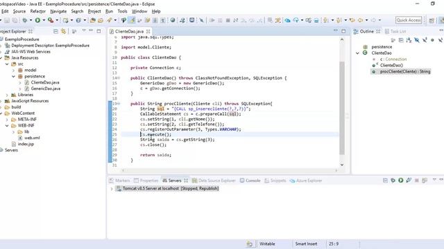 Chamada de Stored Procedures em Java Web com JSP e Servlet смотреть онлайн