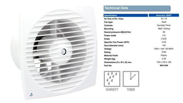 Airflow Aura Eco Extractor and Ducting Vent Kit смотреть онлайн