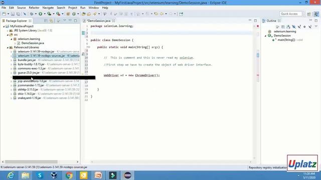 Install Selenium Jar File | Execute Selenium Code | Automation Testing with Selenium | Uplatz смотреть онлайн