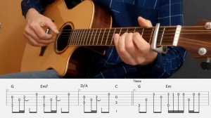 Heaven - Bryan Adams - Fingerstyle Guitar Tutorial with tabs and chords