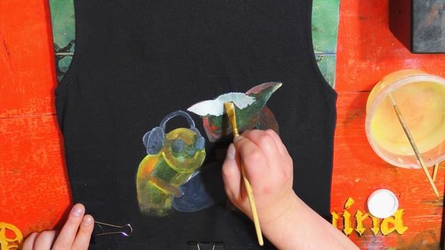 Футболка Вася Ложкин «поставь че-нидь нормальное», рисунок акрилом на одежде смотреть онлайн