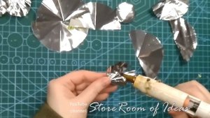 Как Сделать 3D Цветок Из Фольги. Цветок Из Фольги Своими Руками. Идея Изготовления Цветов