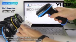 2.4G Wireless Barcode Scanner USB Manual / Auto Induction