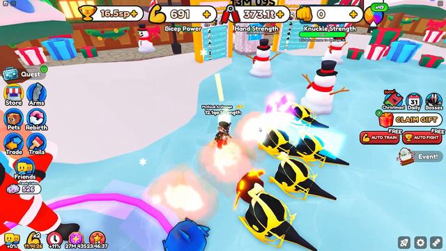 НОВОГОДНЕЕ ОБНОВЛЕНИЕ АРМРЕСТЛИНГ СИМУЛЯТОР РОБЛОКС | ARM WRESTLE SIMULATOR ROBLOX смотреть онлайн