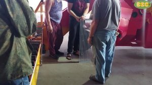 Зерноочиститель ПЗК-30 "Мамонт" в работе. Ростовская обл., Миллеровский р-н, ст. Мальчевская.