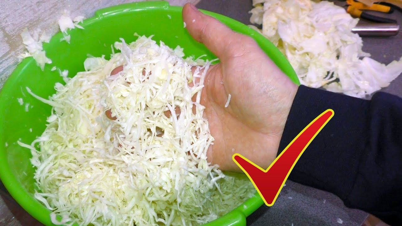 Как шинковать капусту для квашения на зиму Быстро и красиво Мой вариант
