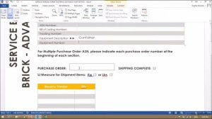 EDI THE BRICK - ASN Form for Service Bureau by EDI Gateway