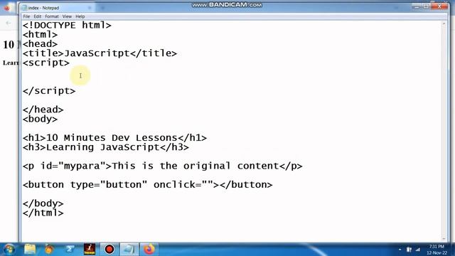 Introduction to JavaScript (10 Minutes Dev Lessons)