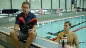 Swim workout using the Speedo Biofuse training fins