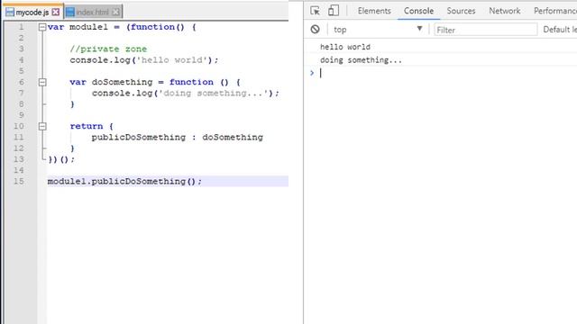 Javascript Revealing Module Pattern