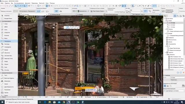 Кирпичное обрамление окна дореволюционного особняка инструментом перекрытие с преобразованием в мор смотреть онлайн