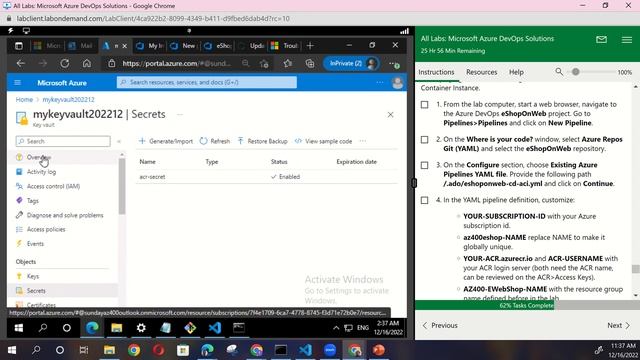 Integrating Azure Key Vault with Azure DevOps Lab13 AZ400 202212 смотреть онлайн