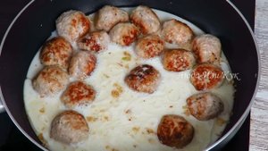 ЗА 30 МИНУТ ОБЕД в одной сковороде макароны с мясными фрикадельками и плавленым сыром Люда Изи Кук