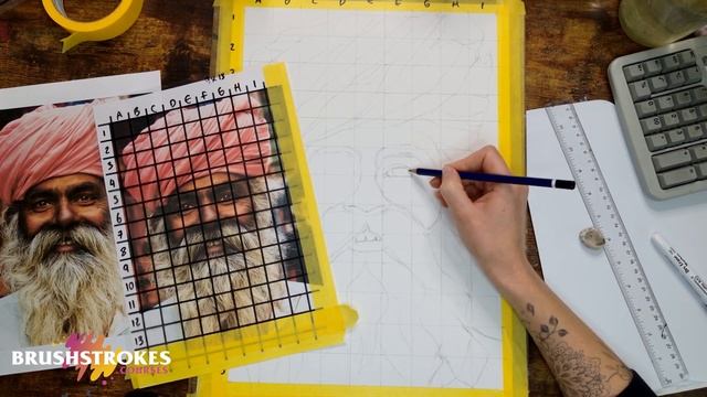 How to Paint a Portrait Using Acrylic Paint, PART ONE - Canvas Prep. смотреть онлайн