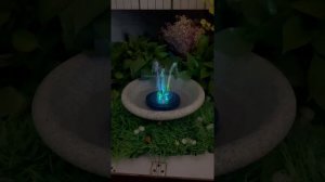 Фонтан на солнечной батарее с подсветкой