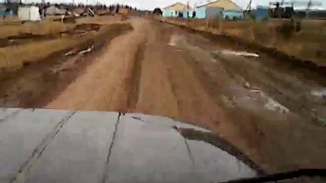 Дорога в поселке Новохайский. смотреть онлайн