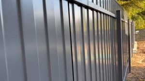 Забор из профнастила графит Ral-7024