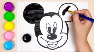 Menggambar Dan Mewarnai Miki Tikus Untuk Anak-anak | Mickey Mouse drawing and coloring for kids