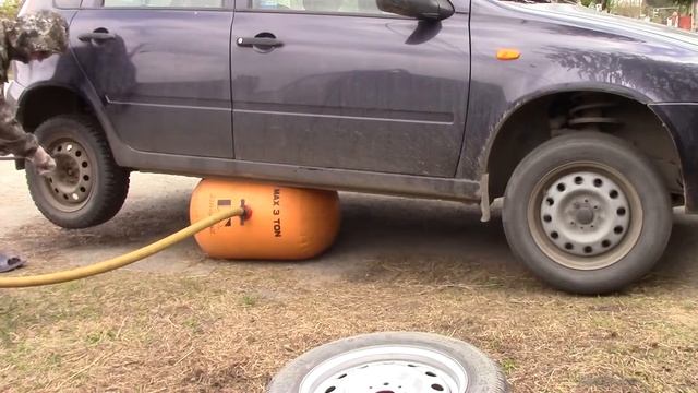 Пневматический домкрат подушка на 3 тонны. замена колёс зима-лето смотреть онлайн