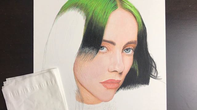 ASMR Drawing Billie Eilish Easy | Renj Art Studio смотреть онлайн