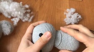 How to sew amigurumi head /Как пришить голову к игрушке