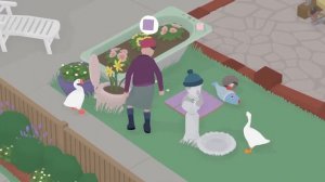 Untitled Goose Game | Одеть бюст одеждой с других огородов