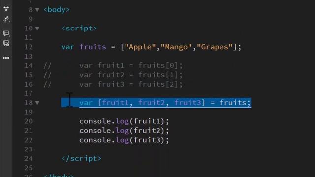09 | Array DeStructuring In Advance JavaScript | Destructure Array | Es6 Concepts | JS (Hindi/Urdu)