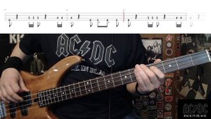 Back In Black by AC/DC - Bass Cover with Tabs Play-Along