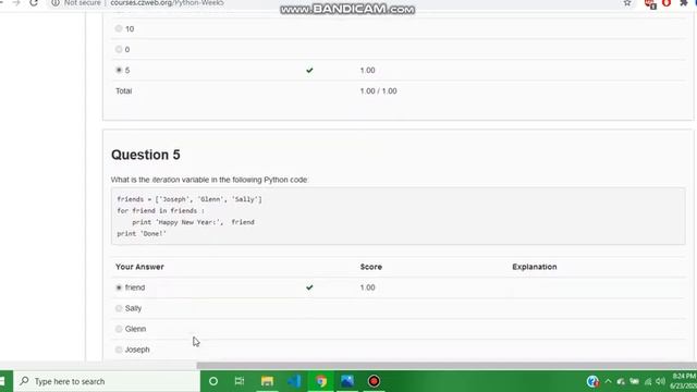 Coursera: Programming for everybody (getting started with Python) week 7 chapter 5 quiz answer :202