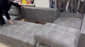 Диван п-образный, модульный, с видвижными атаманками, ортопедический "Милорд". Фабрика Оазис-мебель