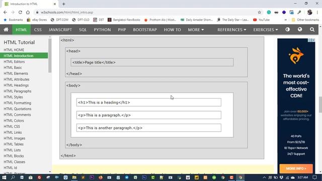 #WebDesignTutorial #W3Schools - HTML Web Design Tutorial Video Part - 1 HTML Introduction