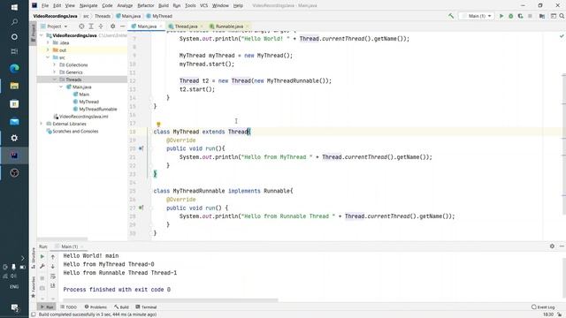 Java урок - 19.1.3 Многопоточность. Создание потока. Продолжение смотреть онлайн