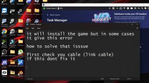 SIDEQUEST - install game.apk and fix this error ( Checking APK against blacklist ) #quest2