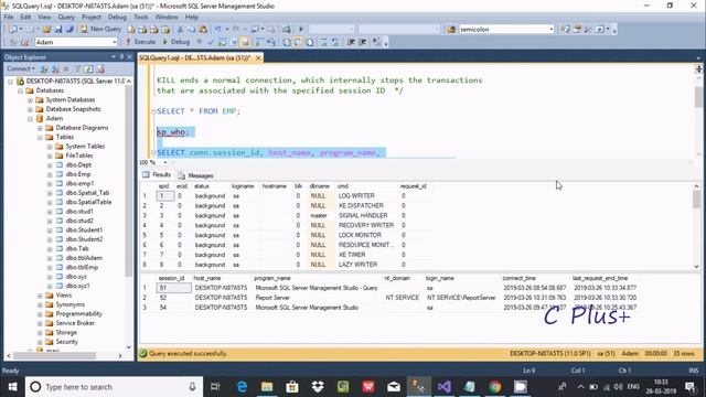 How to kill Session in SQL Server смотреть онлайн
