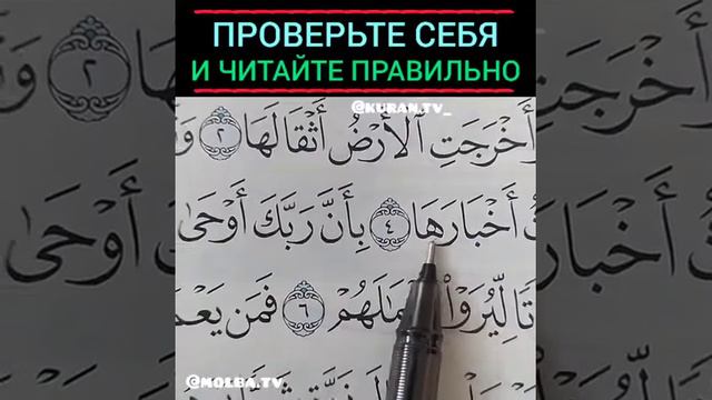 ОБУЧЕНИЕ КОРАНА ПРОВЕРЬТЕ СЕБЯ И ЧИТАЙТЕ ПРАВИЛЬНО