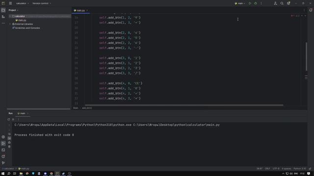 Калькулятор на Python CustomTkinter
