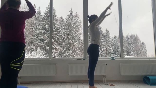 Практика приветствия Солнца в январской Ленобласти смотреть онлайн