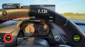 Динамика разгона BMW X1 E84 25d stage 1, ~270 л.с.