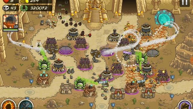 Kingdom Rush Frontiers прохождение в режиме выживания (бесконечные волны) "Развалины Нас-Де"