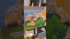 Как рисовать скалы 2 маслом.Уроки рисования и ЖИВОПИСИ. художник Макс Скоблинский.