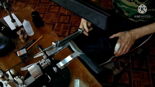 Заточка ножа с выраженной рекурвой